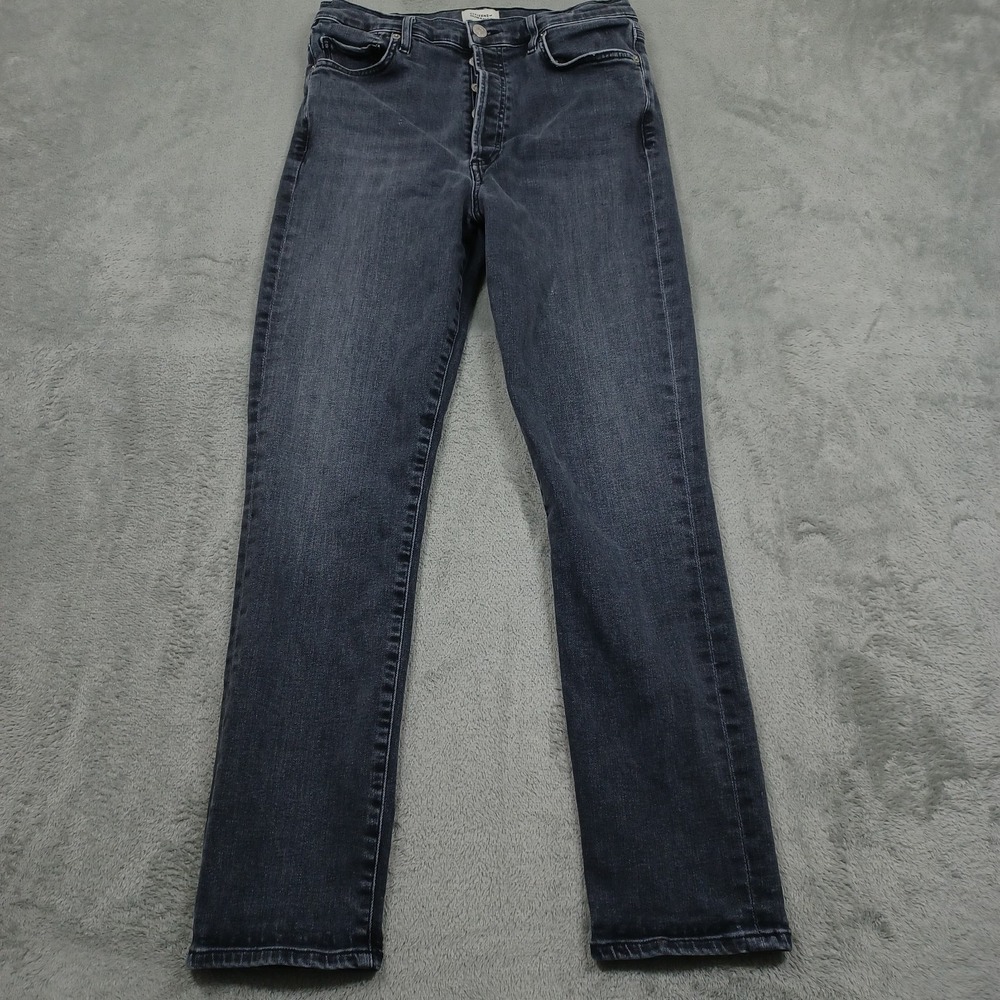 Citizens of Humanity Jeans Womens 28 Black Denim Olivia Ankle Button‎ Fly